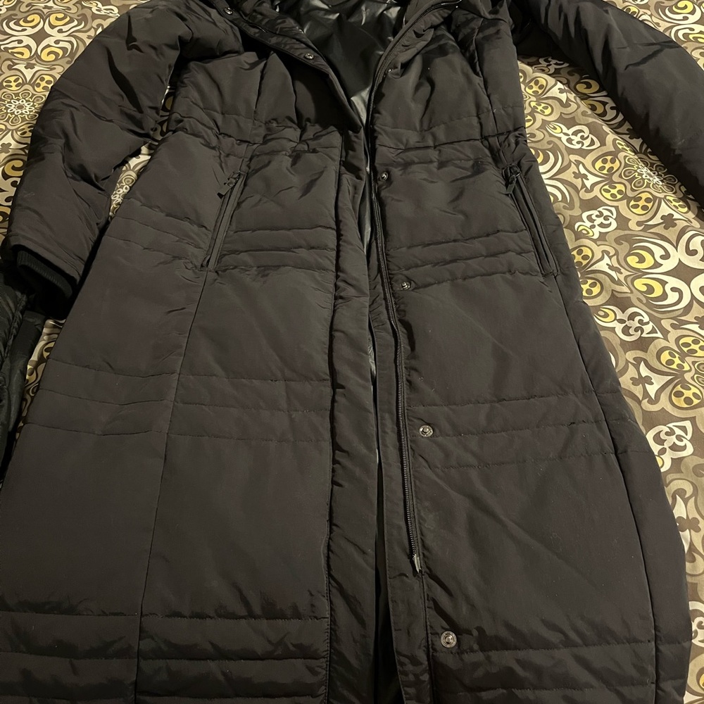 Size small maxi black Columbia down winter coat